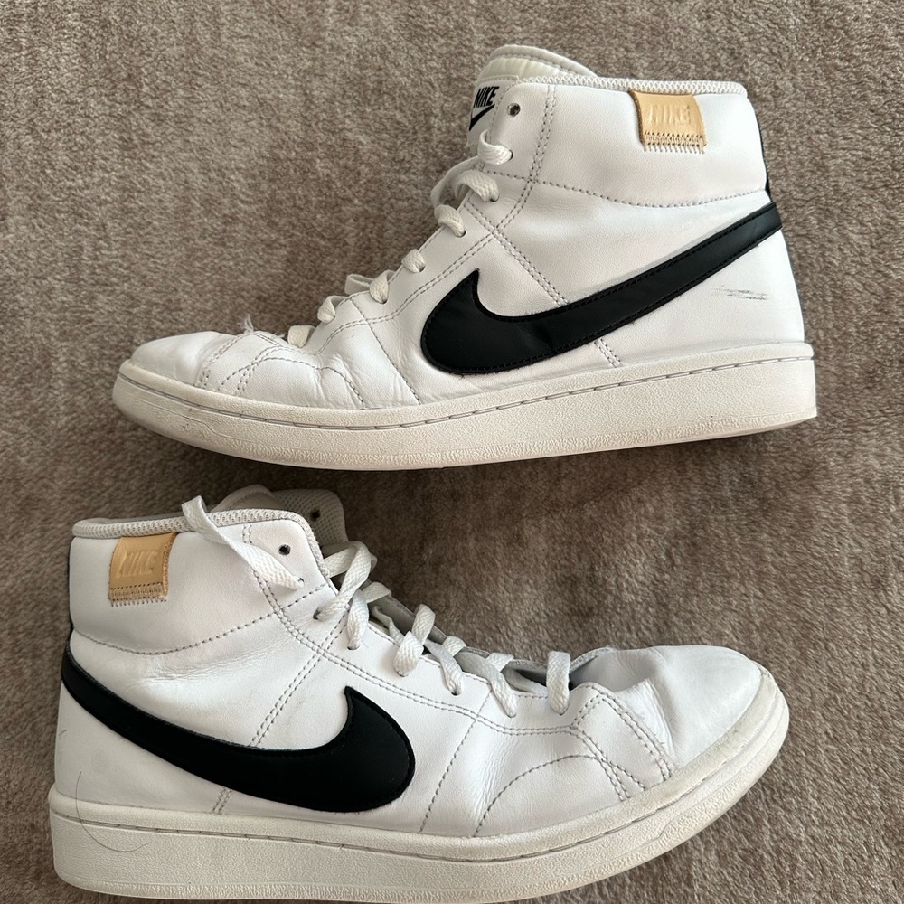 Nike Men's White and Black High-Top Sneakers